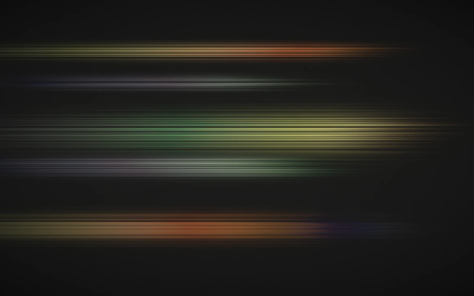 Streaks of warm spectral light on black